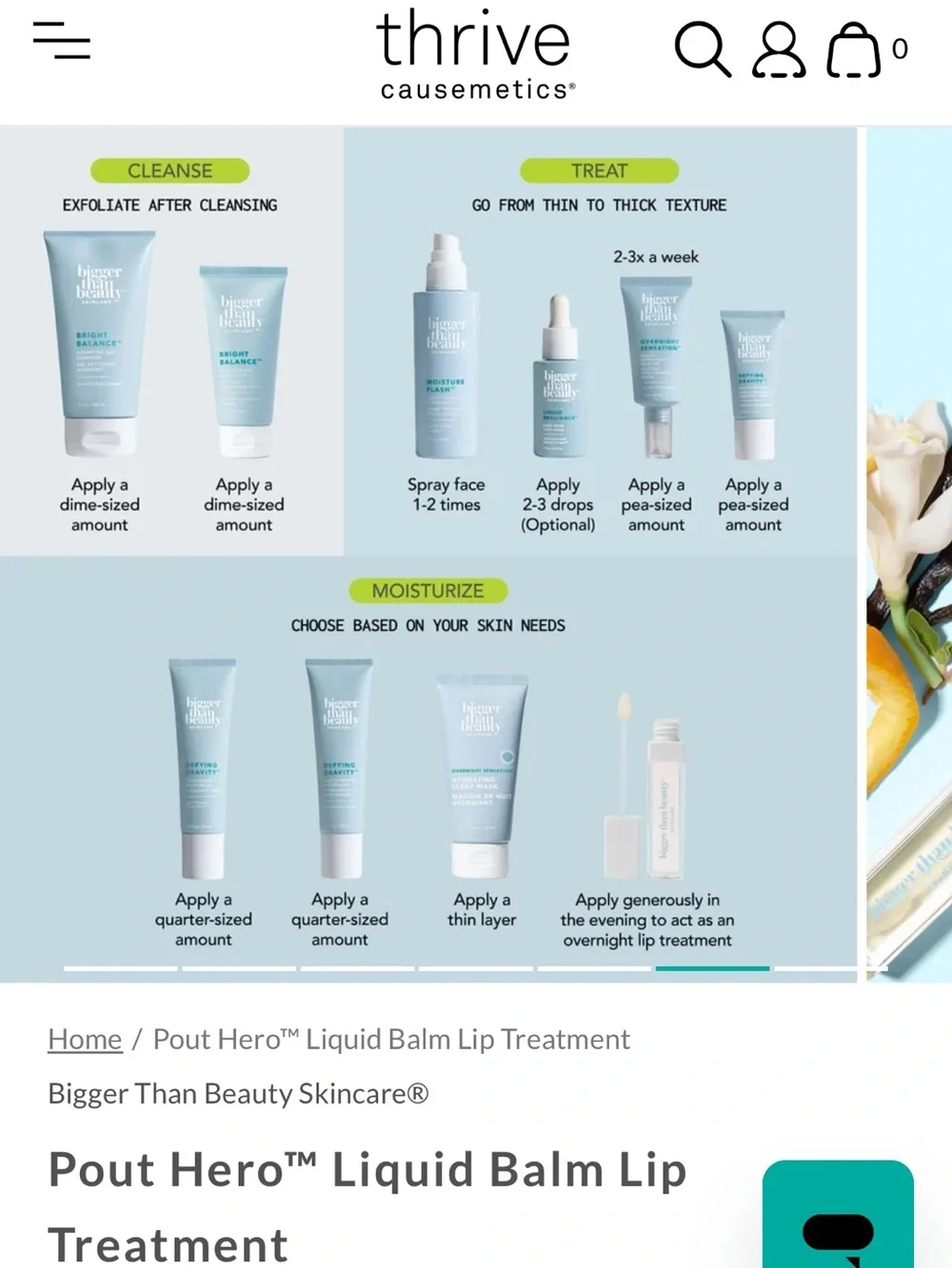 thrive causemetics Pout Hero Liquid Balm Lip Treatment — Gingerbread